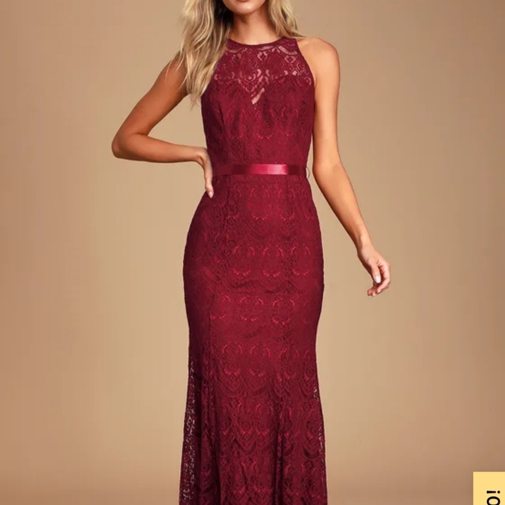 Burgundy formal dress